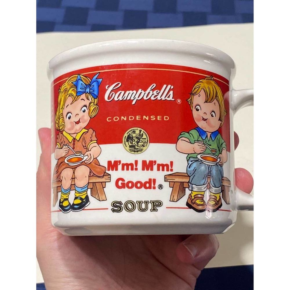 Campbells Kids‎ on a bench Soup Mug 1993